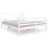 vidaXL sengeramme 180x200 cm Super King massivt tr&aelig; hvid