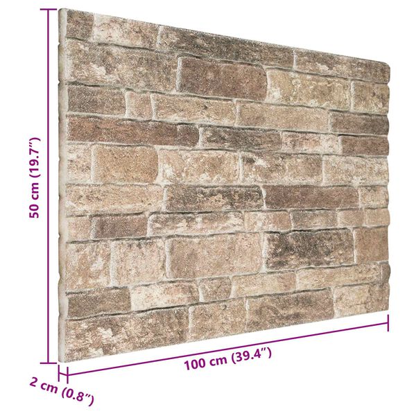 vidaXL V&aelig;gpaneler 10 pcs Flerfarvet 100 x 50 cm EPS Skum