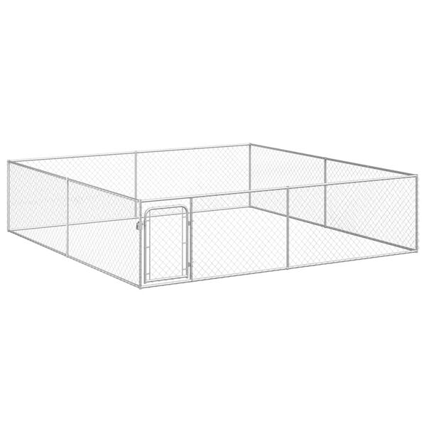 vidaXL udendørs hundeløbegård 4 x 4 x 1 m galvaniseret stål