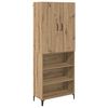vidaXL Highboard Artisan Egetr&aelig; 69,5 x 34 x 180 cm Konstrueret tr&aelig;
