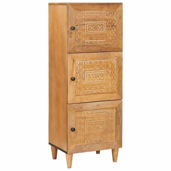 vidaXL Highboard med hylde Lysebrun 40 x 33 x 110 cm Massivt mangotræ