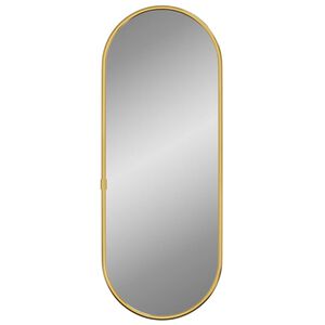 vidaXL v&aelig;gspejl 40x15 cm oval guldfarvet