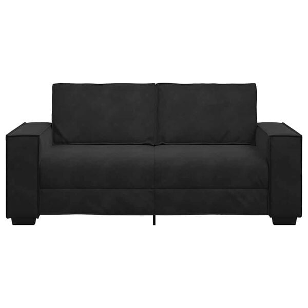 vidaXL 2-personers sofa 140 cm fløjl sort