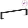 vidaXL M&oslash;belben 12 stk. Sort 481 x 40,5 x 100 mm Jern