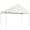 vidaXL pavillon med tag 6,69x4,08x3,22 m polyethylen hvid