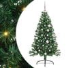 vidaXL Kunstig Forbelyst Juletr&aelig; med 150 LED'er Gr&oslash;n 150 cm PVC