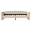 vidaXL daybed med madras og USB 90x200 cm stof cremefarvet