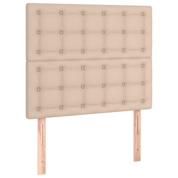 vidaXL sengegavl Cappuccino 80x5x118/128 cm kunstl&aelig;der