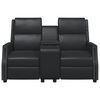 vidaXL 2-personers massagestol m. kopholder kunstlæder sort