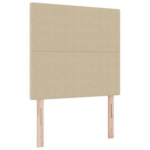 vidaXL LED sengegavl med LED -strimmellys Gr&aring;gr&oslash;n 100 cm Polyester