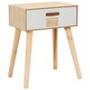 vidaXL sengebord med skuffe 44 x 30 x 58,5 cm massivt fyrretr&aelig;