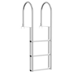 vidaXL 3-trins dokstige S&oslash;lv 45 x 11,5 x 134 cm Aluminium
