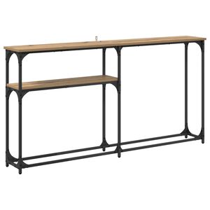 vidaXL Konsolbord Artisan Egetr&aelig; 145 x 22,5 x 75 cm Konstrueret tr&aelig;