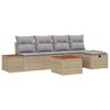 vidaXL Havesofa S&aelig;t 6 stk. Beige polyrattan