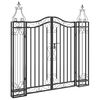 vidaXL havel&aring;ge 121x8x120 cm smedejern sort
