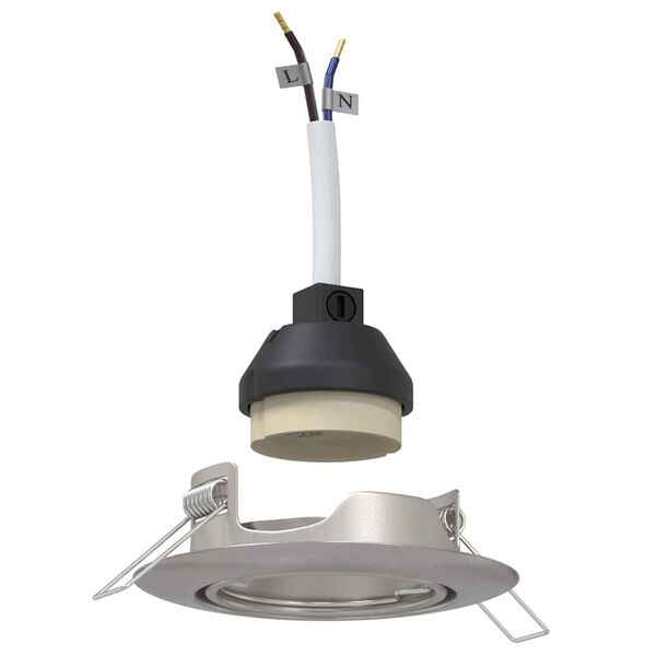 vidaXL Spotlight 12 pcs S&oslash;lv 9 x 9 x 2.5 cm Metal