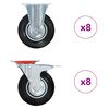vidaXL hjul 16 stk. 125 mm