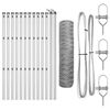 vidaXL Hexagonal hegnsgrundfiks 25 x 0,6 m Galvaniseret st&aring;l S&oslash;lv Mesh