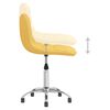 vidaXL drejelig kontorstol stof sennepsgul