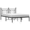 vidaXL sengeramme med sengegavl 140x200 cm metal sort