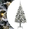 vidaXL Kunstigt juletr&aelig; Hvid 180 cm PVC og St&aring;l og Plastik