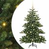 vidaXL Kunstigt Hinged Juletr&aelig; med 150 LED'er Gr&oslash;n 150 cm PVC og St&aring;l