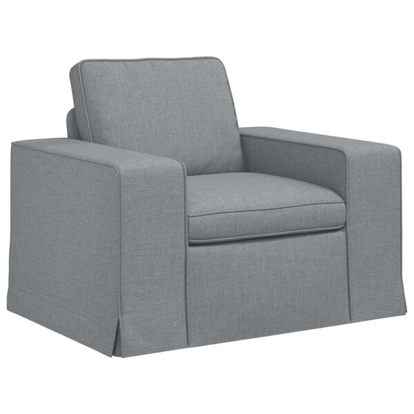 vidaXL Sofa 2 pcs Lysegr&aring; 182 x 80 x 82 cm Stof