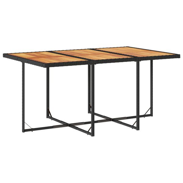 vidaXL spisebordss&aelig;t til haven 7 dele med hynder polyrattan sort