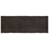 vidaXL bordplade 140x50x(2-6) cm naturlig kant behandlet tr&aelig; m&oslash;rkebrun