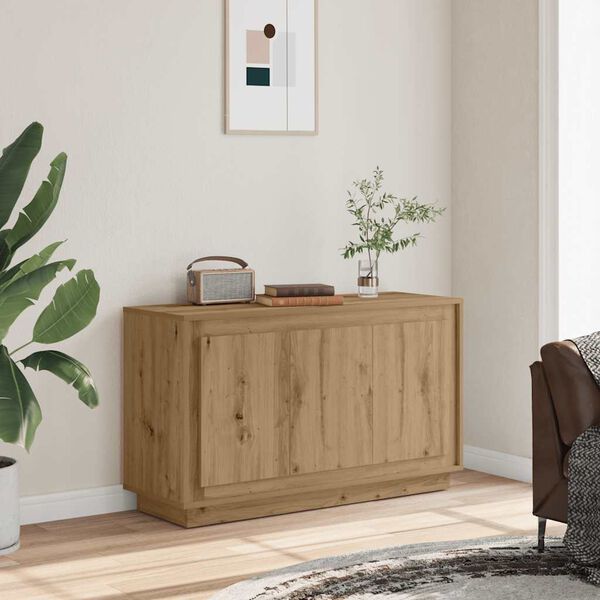 vidaXL skænk håndlavet eg 102x35x55 cm konstrueret træ