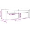 vidaXL tv-bord med LED-lys 120x35x40 cm røget egetræsfarve