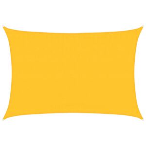 vidaXL solsejl 3,5x4,5 m 160 g/m&sup2; rektangul&aelig;r HDPE gul