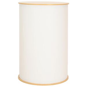 vidaXL Messebord Lys brun og hvid &Oslash; 60 x 93 cm Konstrueret tr&aelig; og PP