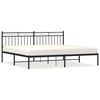 vidaXL sengeramme med sengegavl 193x203 cm metal sort