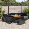 vidaXL Havesofa S&aelig;t 9 pcs Sort polyrattan