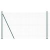 vidaXL Hegn med stolper Grøn 1.6 x 10 m Stål