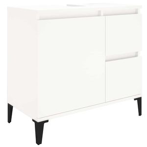 vidaXL badev&aelig;relsesskab 65x33x60 cm konstrueret tr&aelig; hvid
