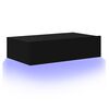 vidaXL tv-bord med LED-lys 60x35x15,5 cm sort