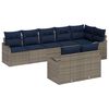 vidaXL Havesofa S&aelig;t 8 stk. Gr&aring; polyrattan