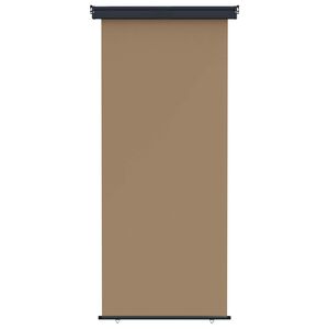 vidaXL Balkon Sidesk&aelig;rm 100 x 250 cm 100% polyester jern st&aring;l Gr&aring;brun