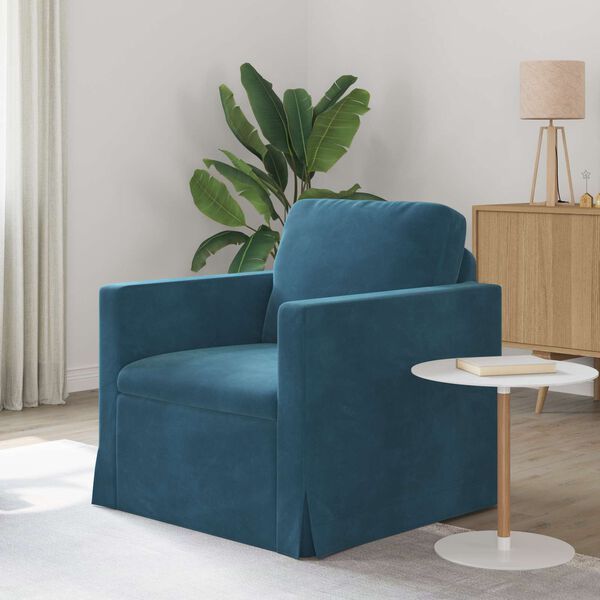 vidaXL Sofa Bl&aring; Samlede dimensioner: 78 x 78 x 80 cm (B x D x H) Fl&oslash;jl