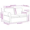 vidaXL Sofa 120cm Creme Metal