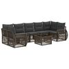 vidaXL Havesofa S&aelig;t 8 stk. Gr&aring; polyrattan
