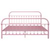 vidaXL sengestel 180x200 cm metal pink