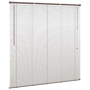 vidaXL Persienner Indstillelig M&oslash;rk Brun med M&oslash;nster 150 x 150 cm PVC