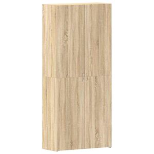 vidaXL Sko skab 80 x 35.5 x 180 cm Konstrueret tr&aelig; Brun