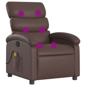 vidaXL massagestol kunstl&aelig;der brun