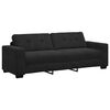 vidaXL Sofa S&aelig;t 3 pcs Sort 221 x 80 x 80 cm Fl&oslash;jl
