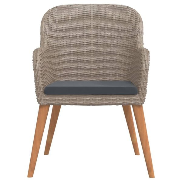 vidaXL spisebordss&aelig;t til haven 5 dele med hynder brun