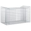 vidaXL Gabion h&oslash;jbed 50 x 100 x 60 cm Galvaniseret st&aring;l S&oslash;lv